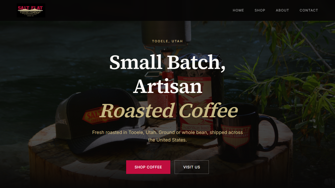 Salt Flat Coffee storefront concept
